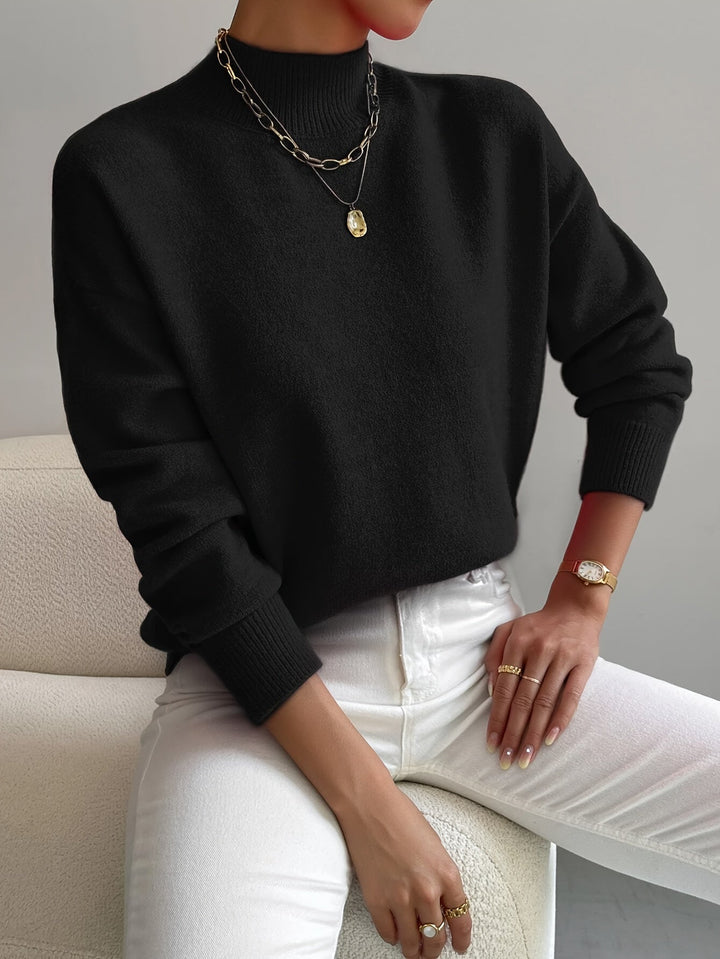Womens Comfortable Turtleneck Sweater-MODAUTLET