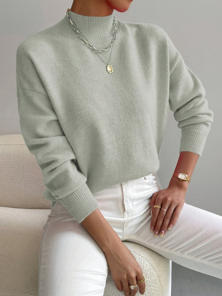 Womens Comfortable Turtleneck Sweater-MODAUTLET