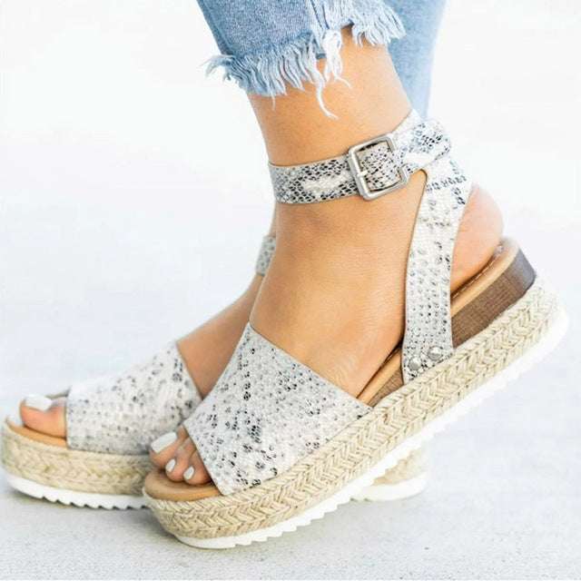 Women's Comfortable Wedge Sandals Snake