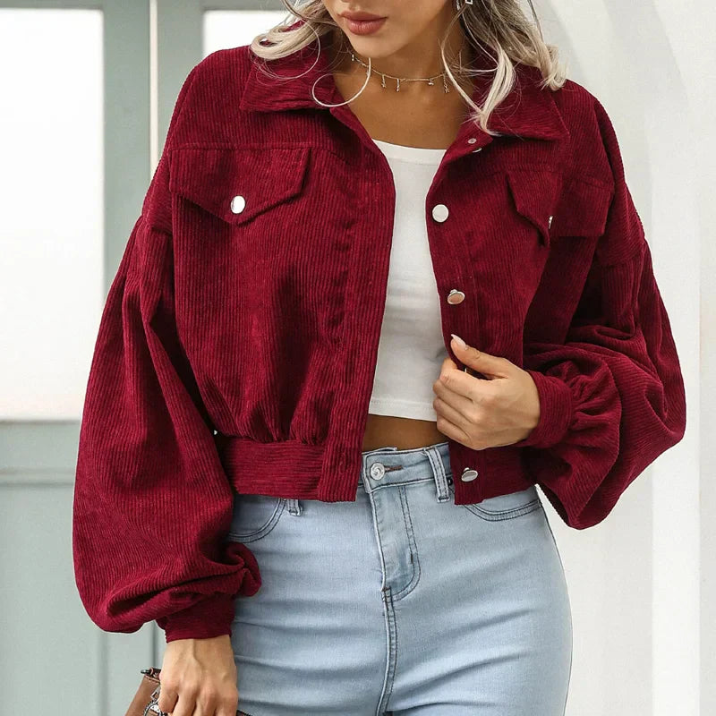Women's Corduroy Bomber Jacket