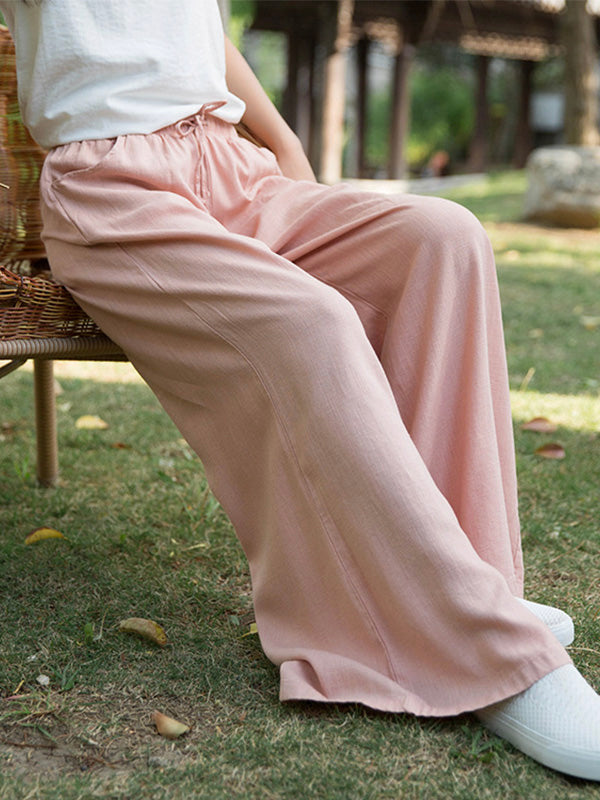 Women's Cotton Linen Wide Leg Trousers for Comfort and Style-MODAUTLET