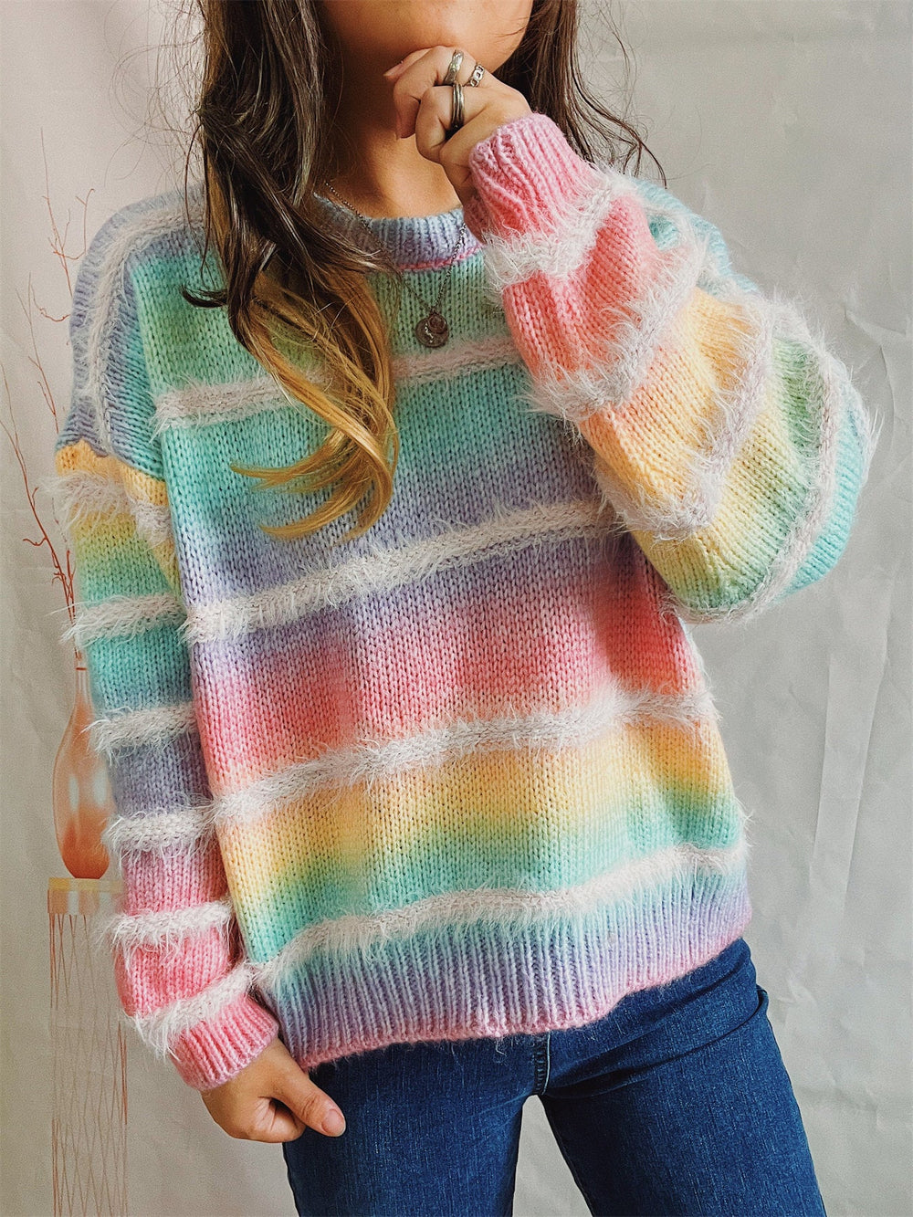 Women's Cozy Cloudfall Fuzz Sweater-MODAUTLET