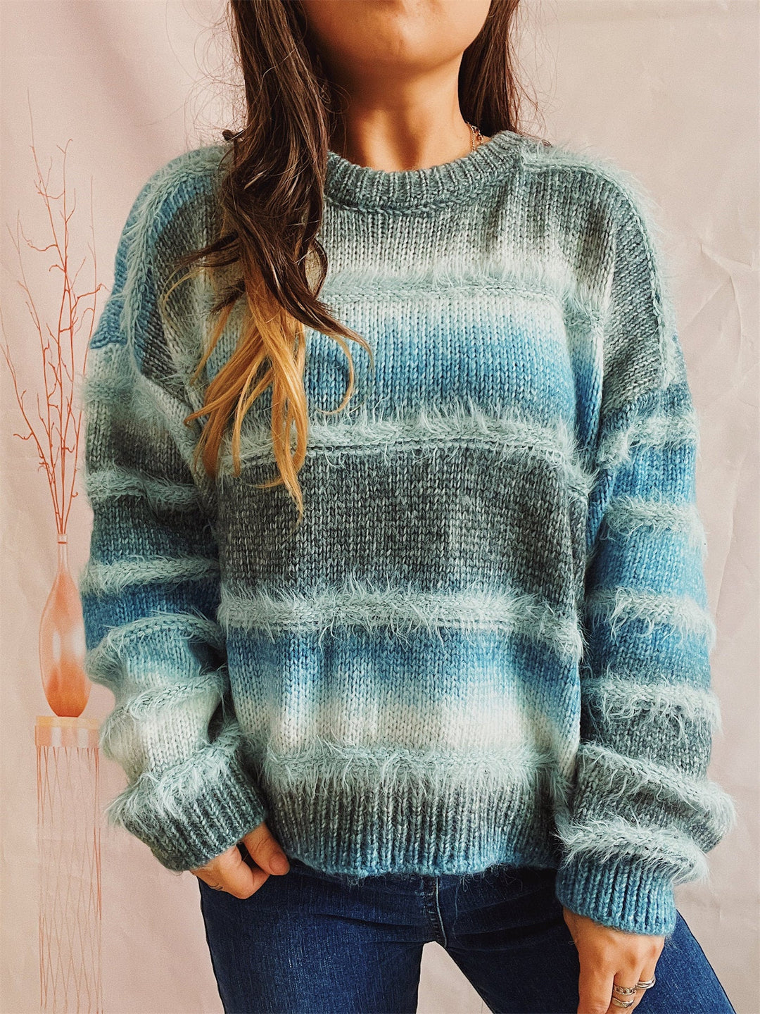 Women's Cozy Cloudfall Fuzz Sweater-MODAUTLET