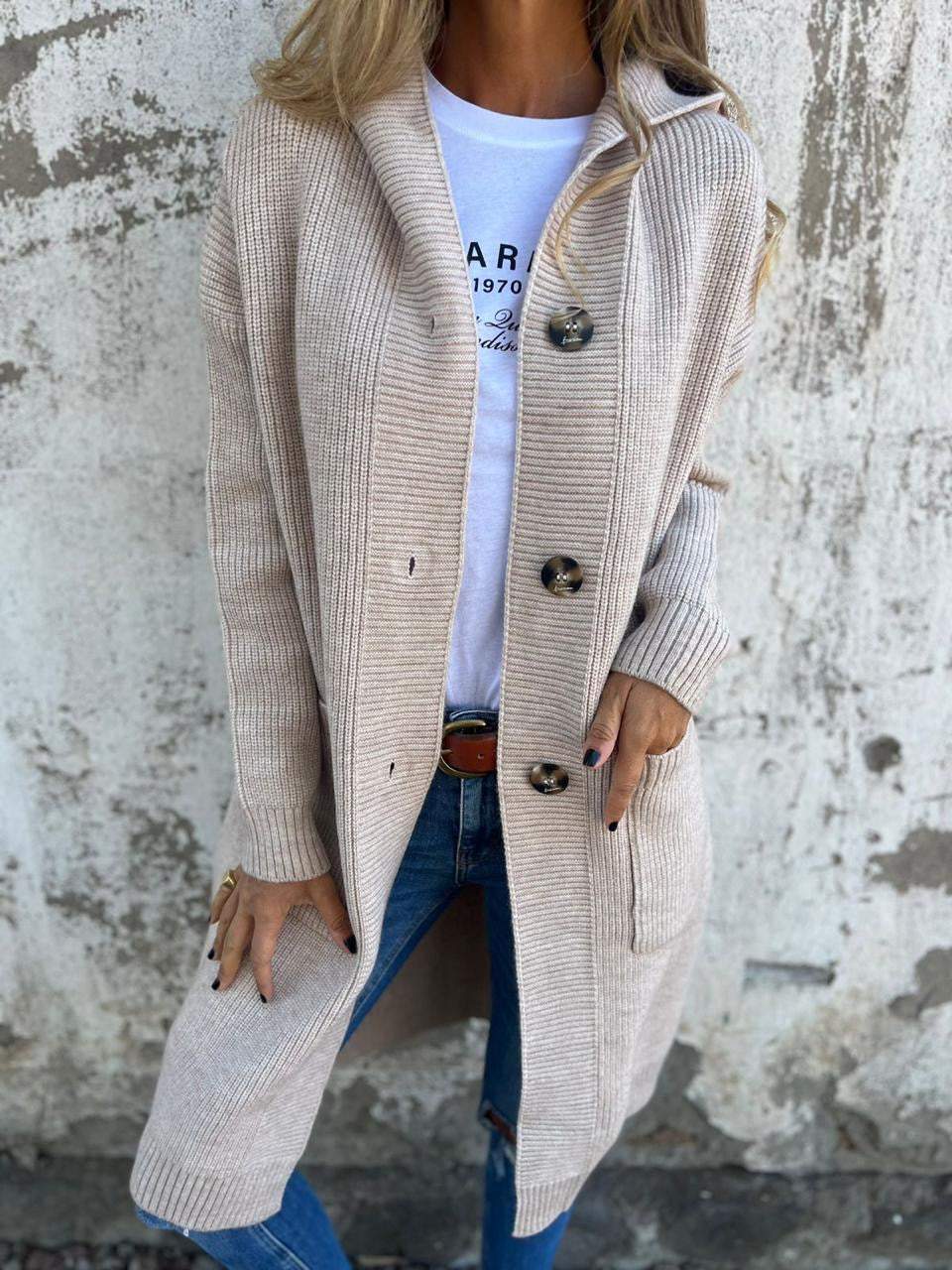 Women's Cozy Long Cardigan – Elegant Layering Essential