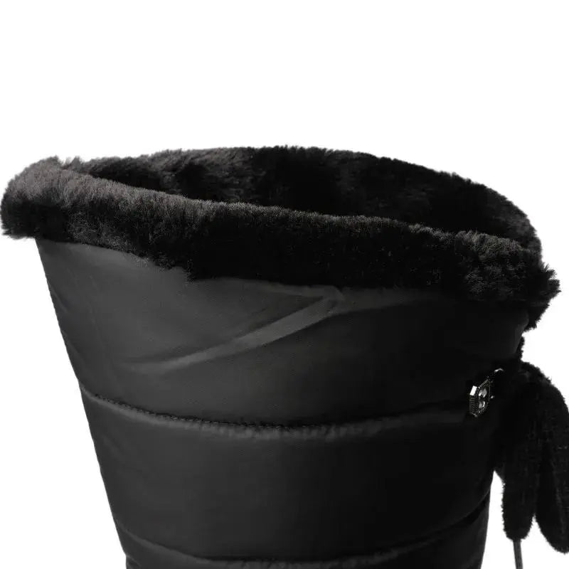 Women's Cozy Plush Lace-Up Winter Boots – Elegant Style
