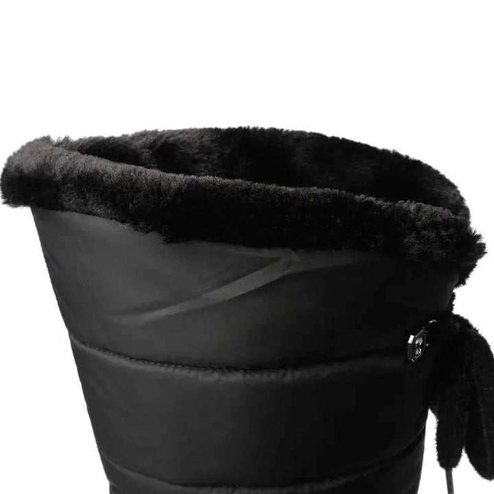 Women's Cozy Plush Lace-Up Winter Boots – Elegant Style