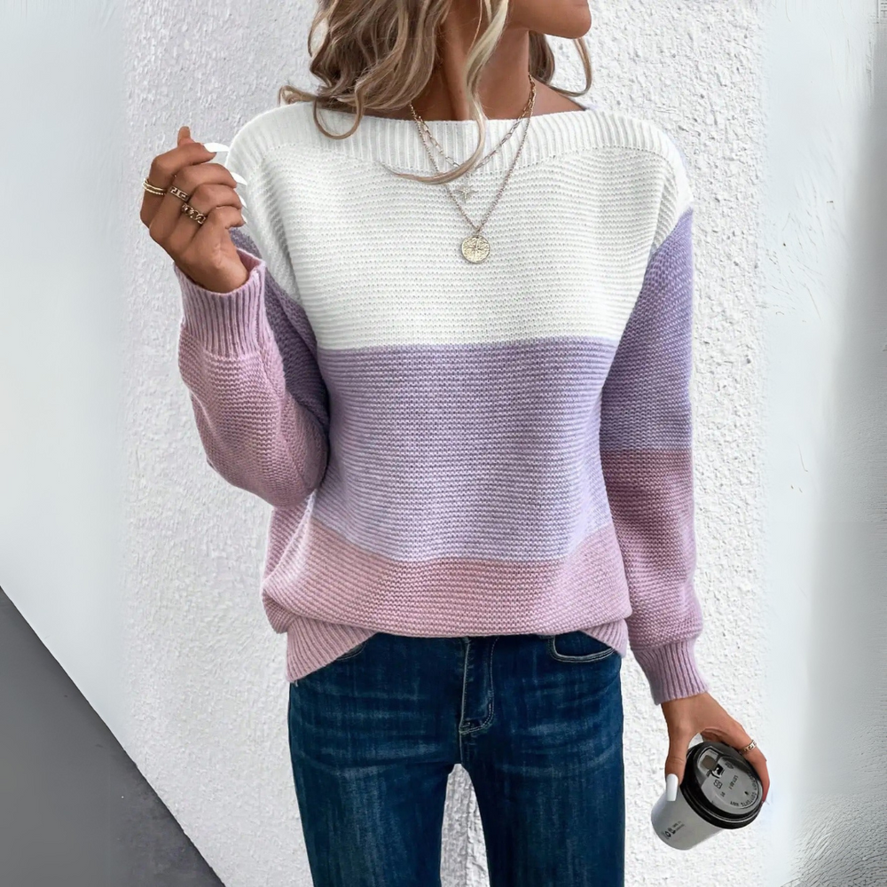 Women's Cozy Stylish Patchwork Sweater-MODAUTLET