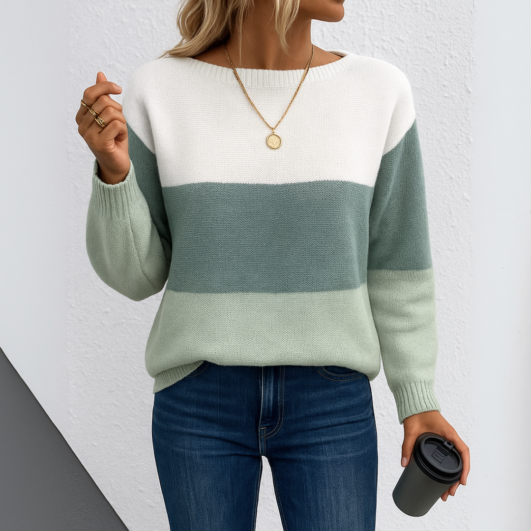 Women's Cozy Stylish Patchwork Sweater-MODAUTLET