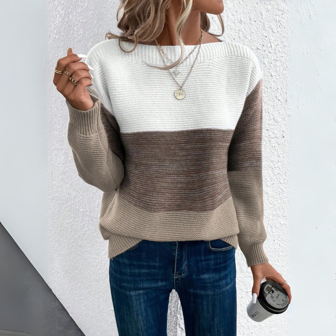 Women's Cozy Stylish Patchwork Sweater-MODAUTLET