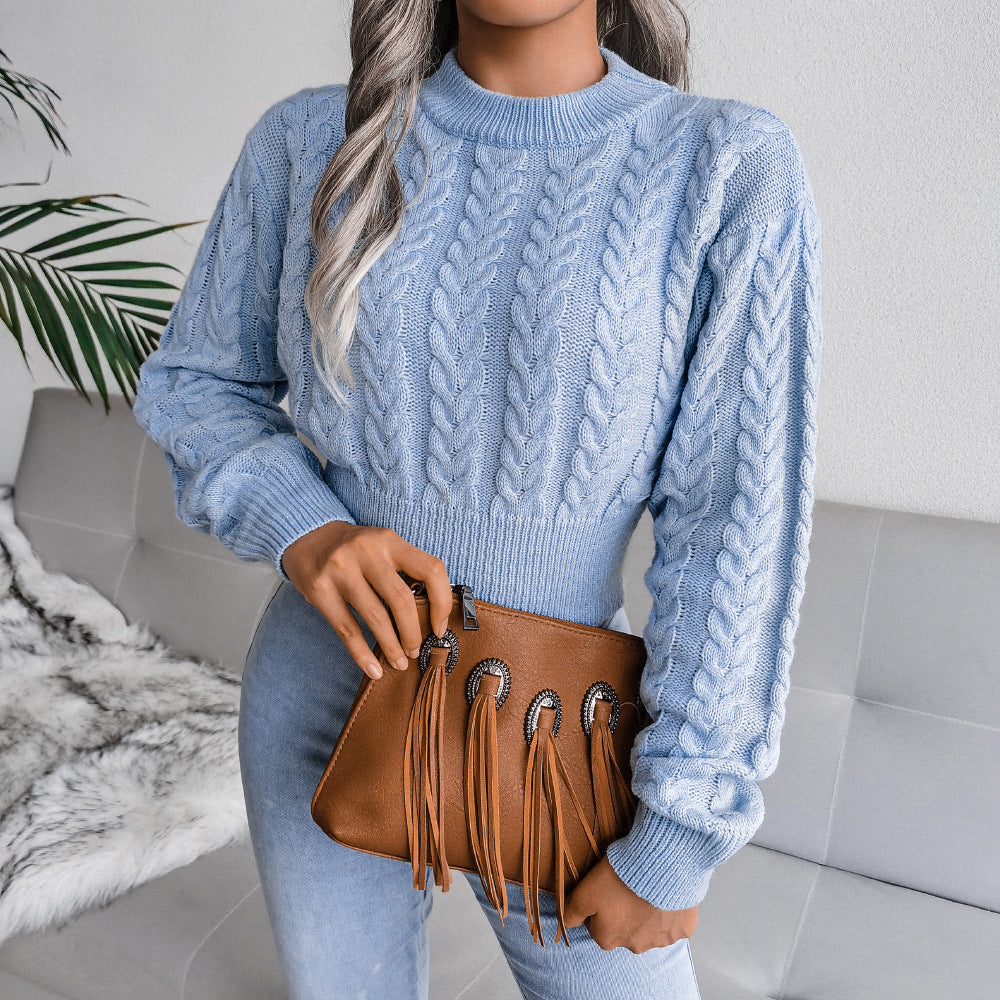Women's Cropped Sweater - Stylish and Comfortable-MODAUTLET