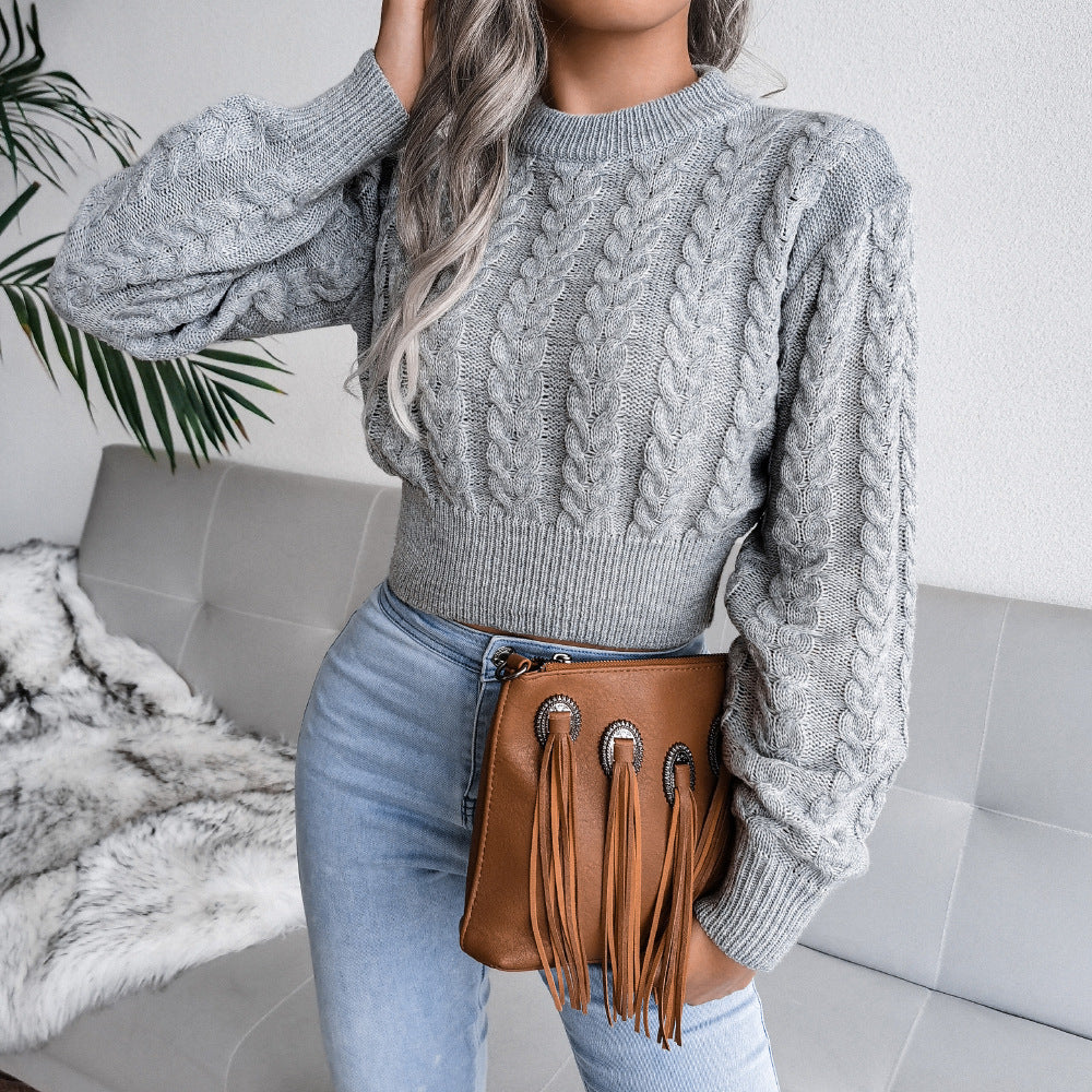 Women's Cropped Sweater - Stylish and Comfortable-MODAUTLET