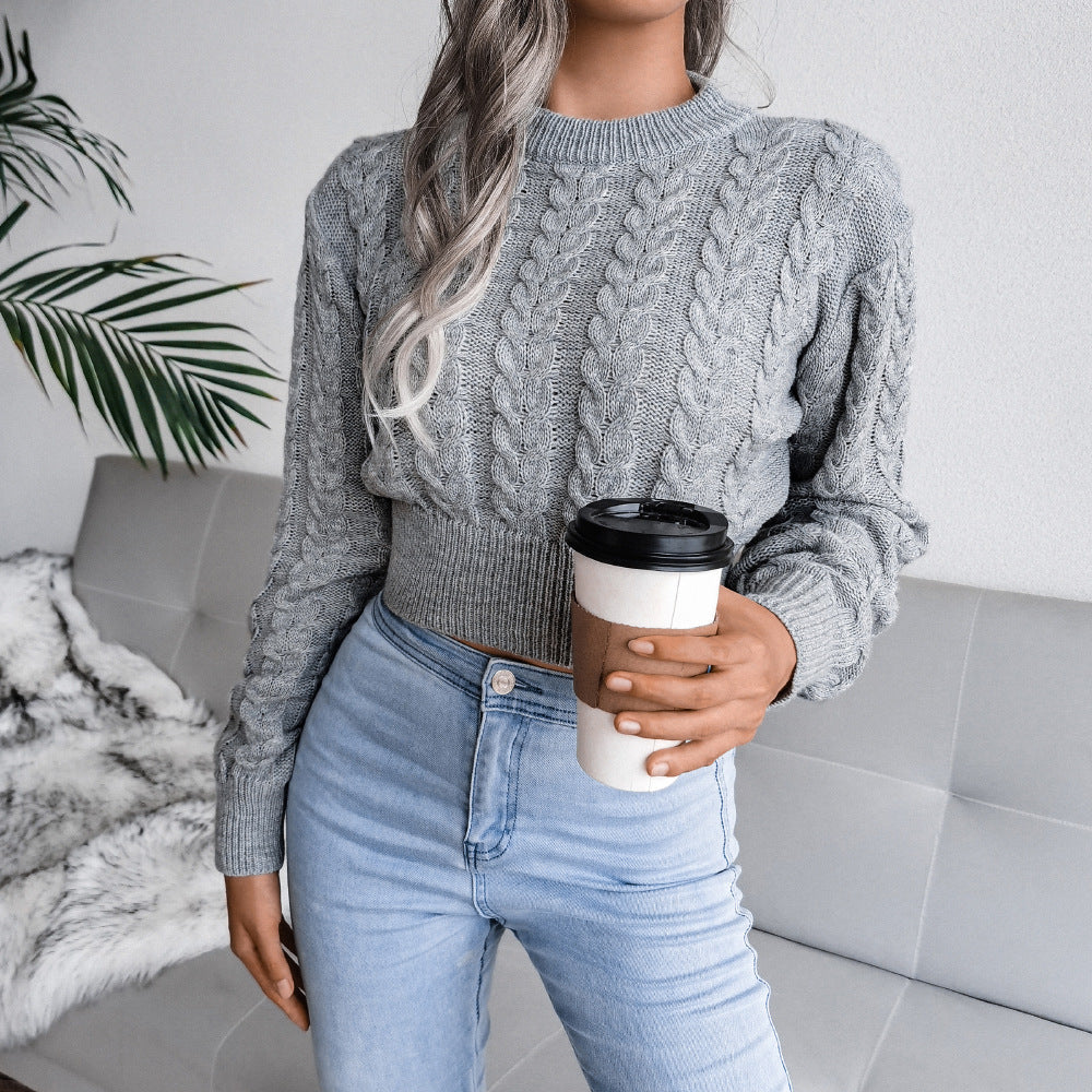 Women's Cropped Sweater - Stylish and Comfortable-MODAUTLET