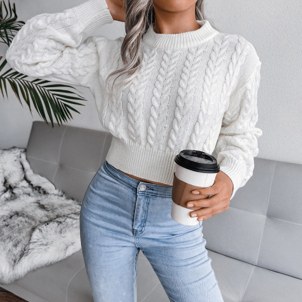 Women's Cropped Sweater - Stylish and Comfortable-MODAUTLET