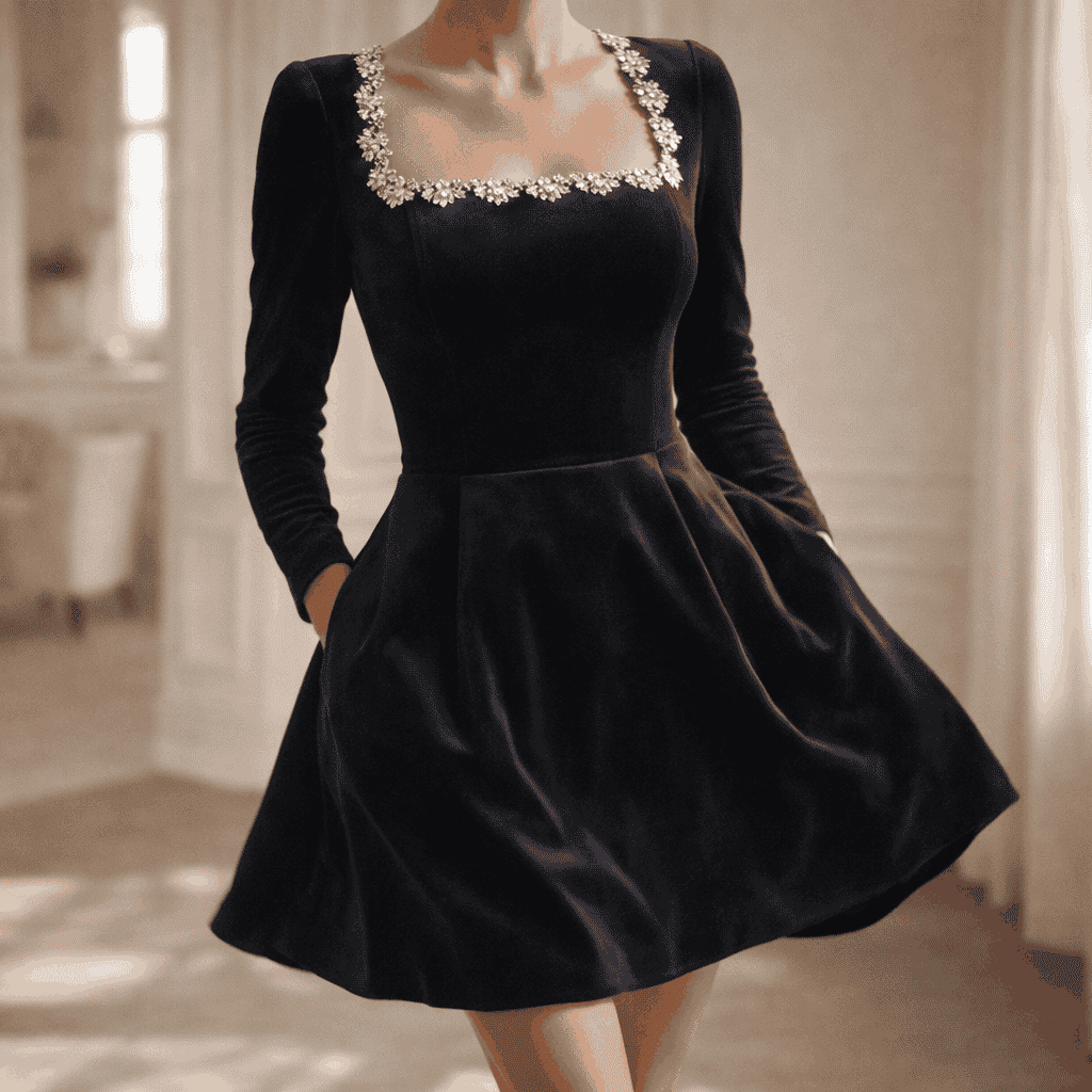 Women's Crystal Square Mini Dress