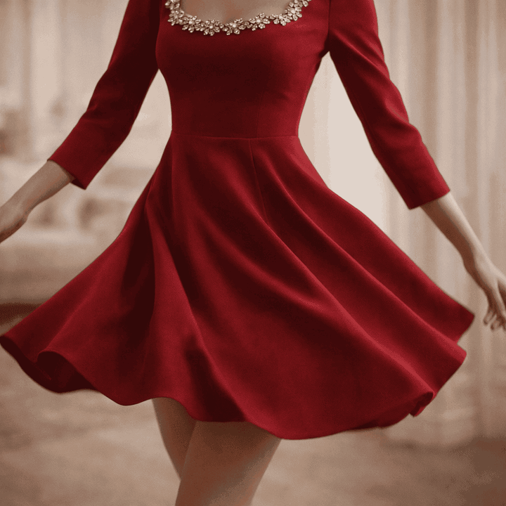 Women's Crystal Square Mini Dress