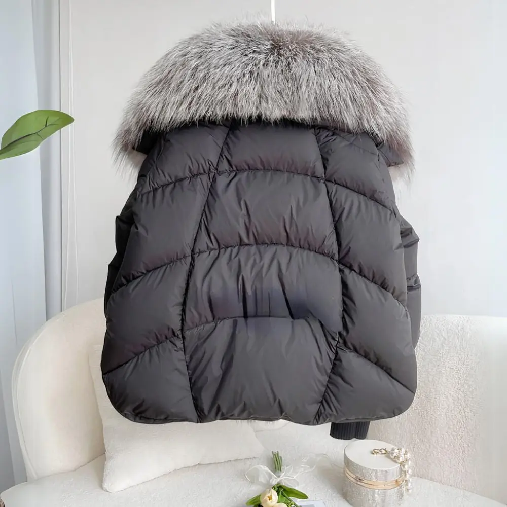Women's Down Fur Puffer Jacket - Aurora Style