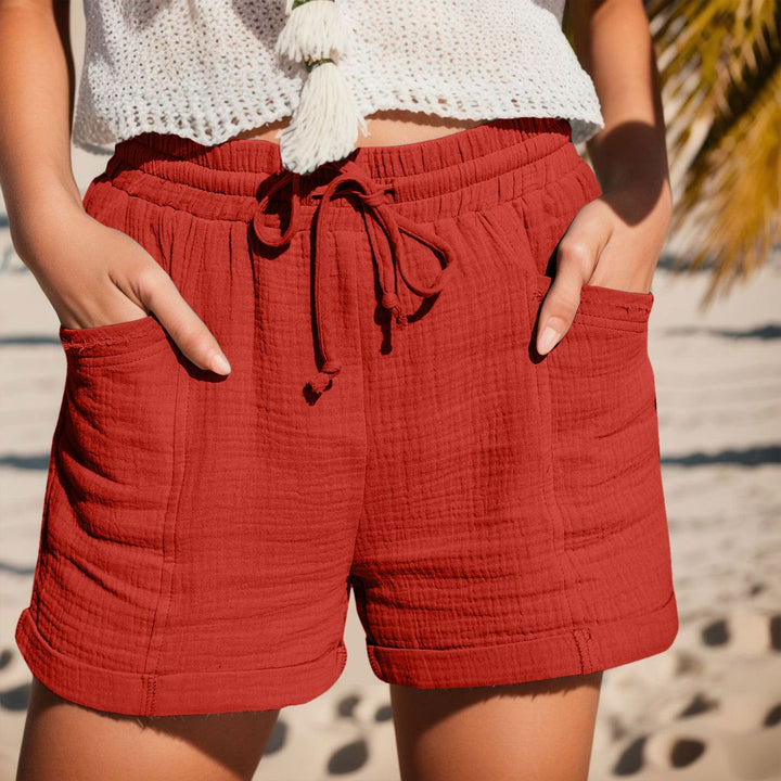 Women's Effortlessly Comfortable Summer Shorts Red