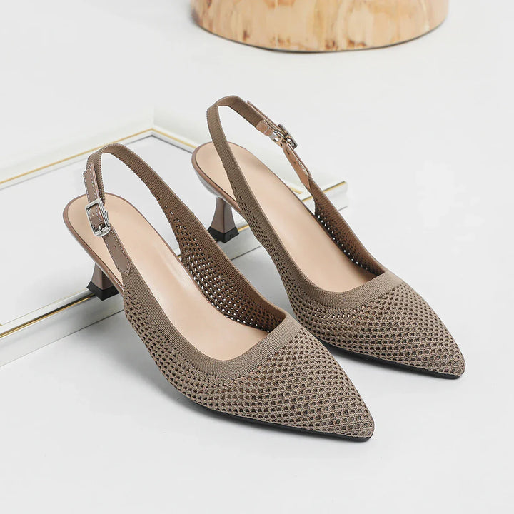 Women's Elegant & Comfortable Mid-Heel Shoes Khaki