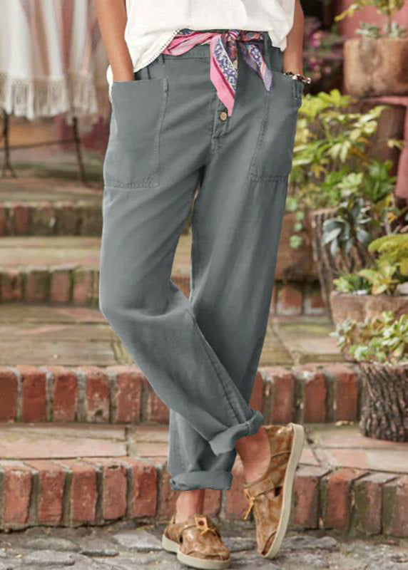 Women's Elegant Relaxed Trousers Gray
