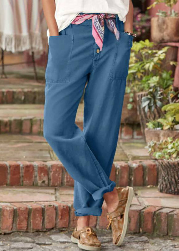 Women's Elegant Relaxed Trousers Blue