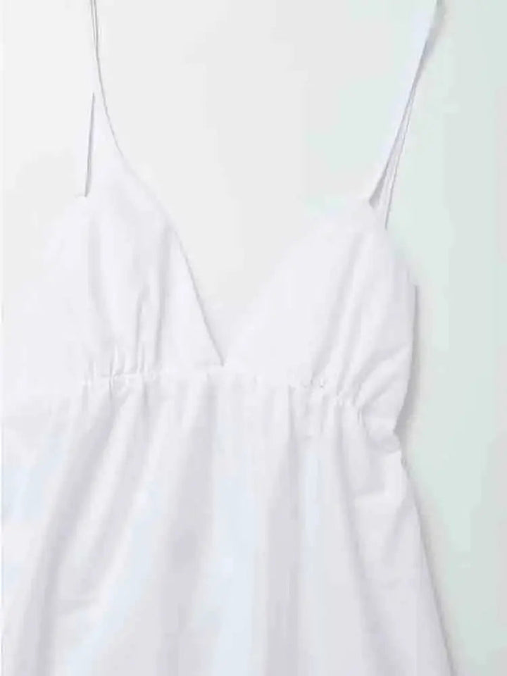 Women's Elegant White Midi Dress – Ideal for Weddings & Summer Events