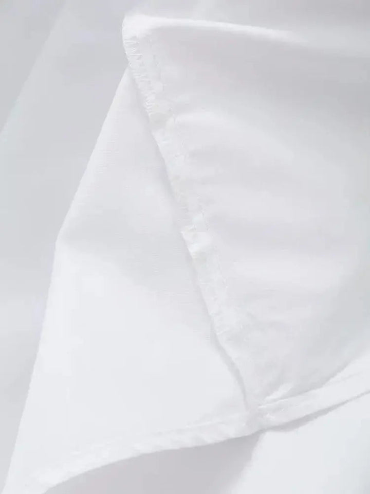 Women's Elegant White Midi Dress – Ideal for Weddings & Summer Events