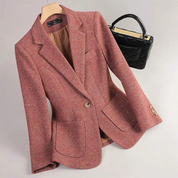 Women's Elegant Wool Blazer-MODAUTLET