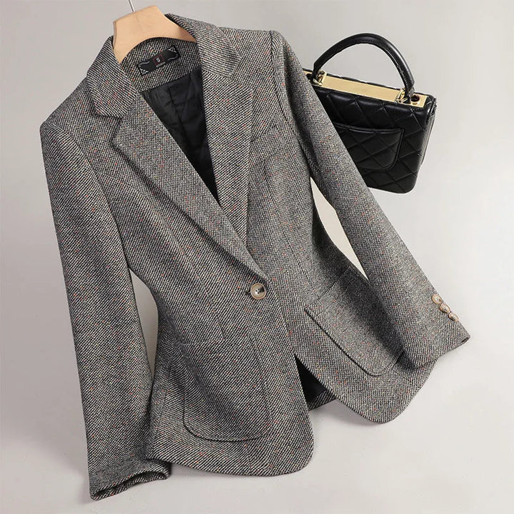 Women's Elegant Wool Blazer-MODAUTLET