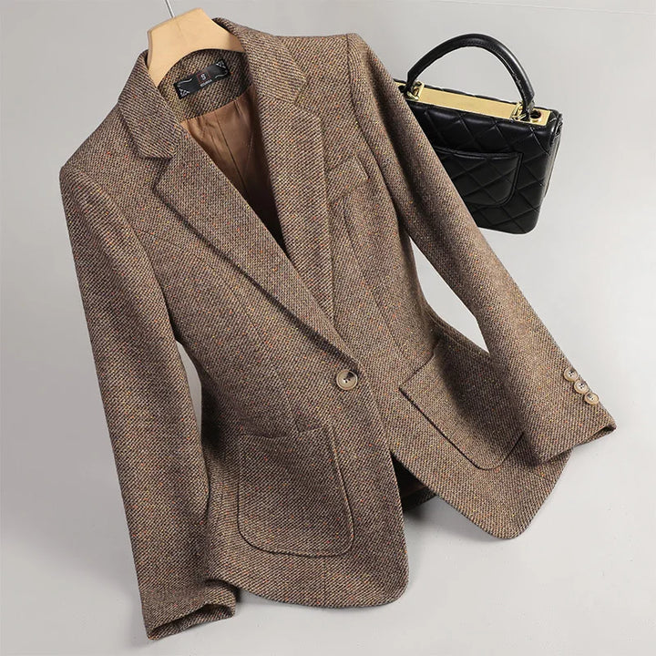 Women's Elegant Wool Blazer-MODAUTLET