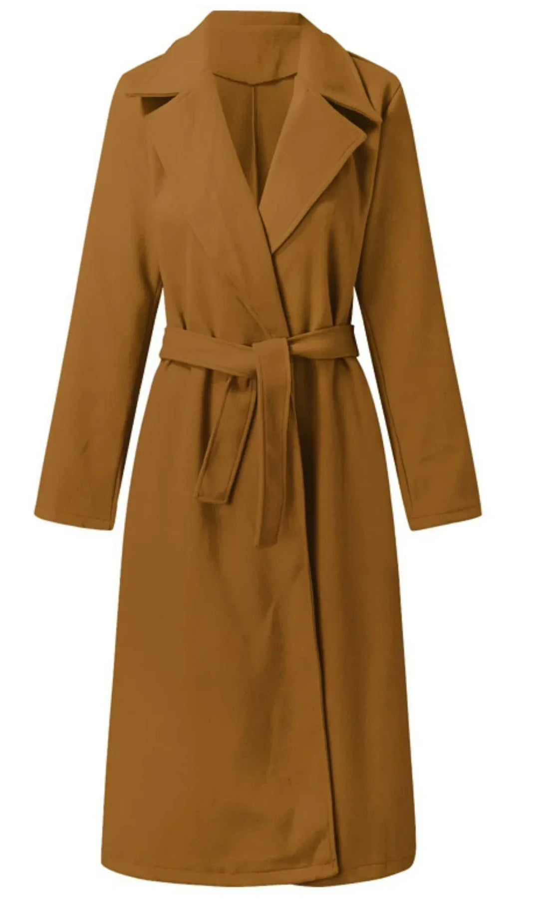 Women's Elegant Wool Coat – Timeless Style and Warmth Brown