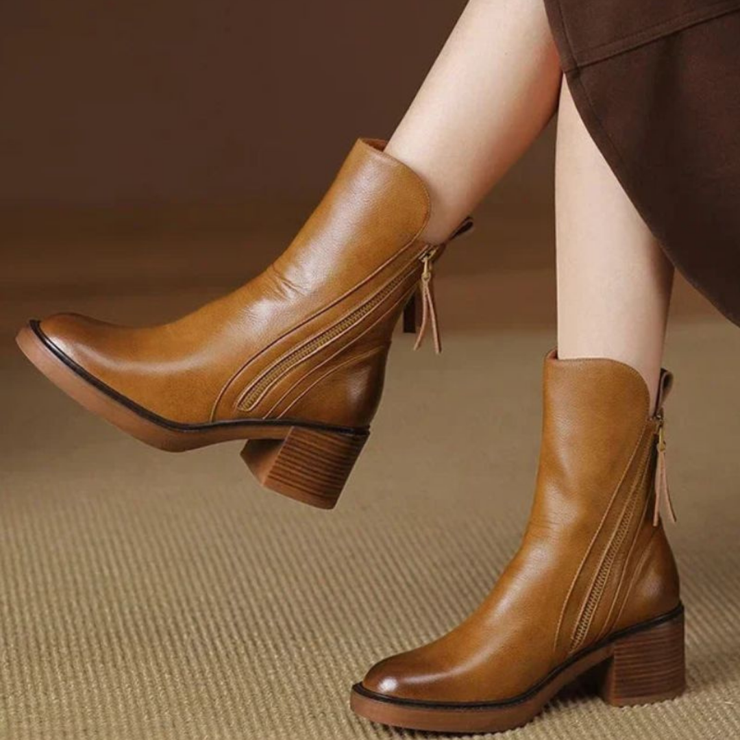 Women's Fashion Mid-Calf Boots Brown