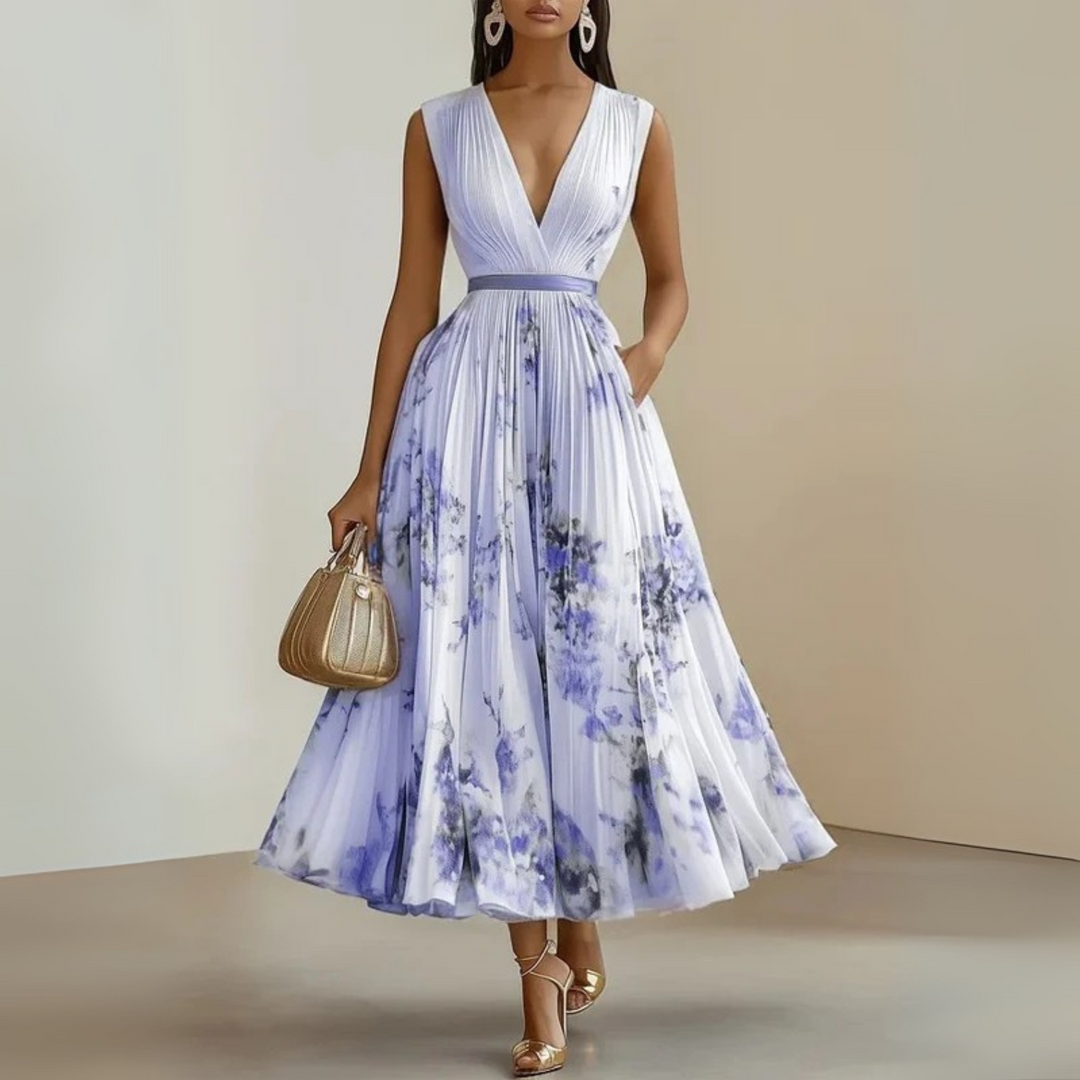 Women's Flowy Sleeveless Summer Maxi Dress Purple