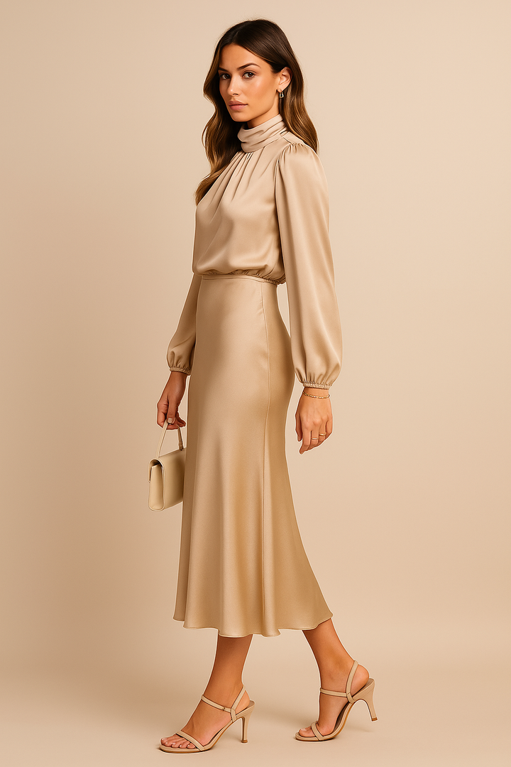 Alexis | Women's High Neck Midi Dress