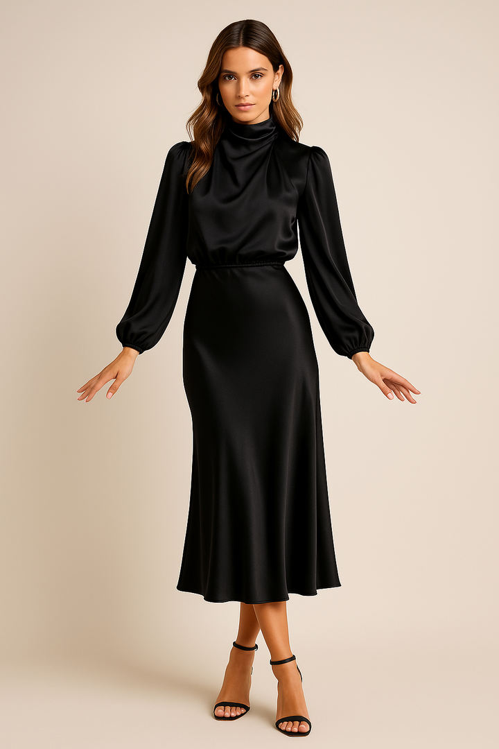 Alexis | Women's High Neck Midi Dress