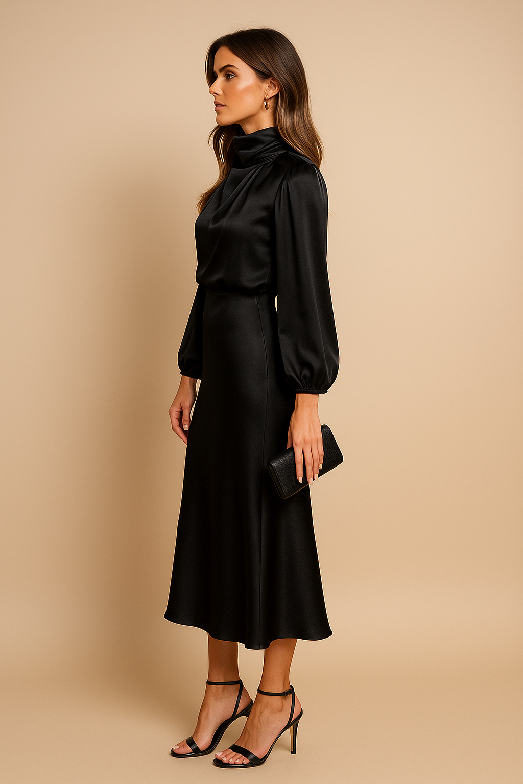 Alexis | Women's High Neck Midi Dress
