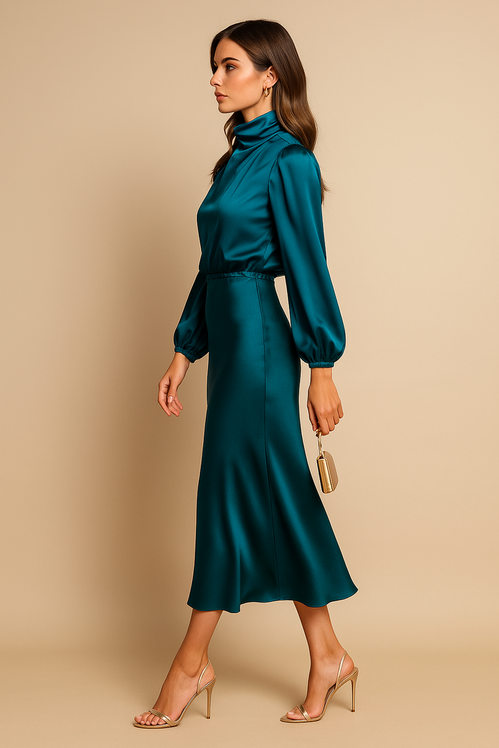 Alexis | Women's High Neck Midi Dress
