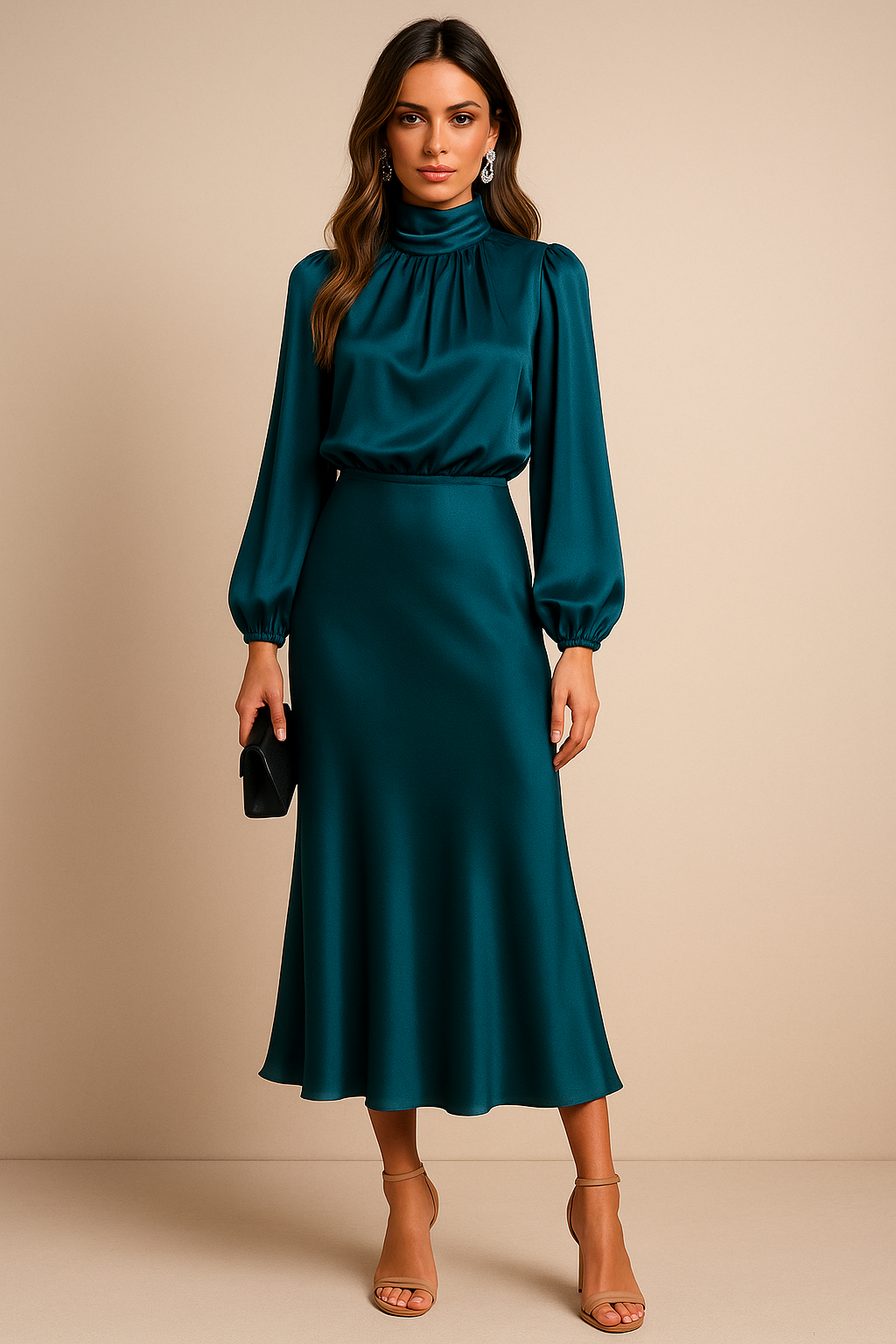 Alexis | Women's High Neck Midi Dress