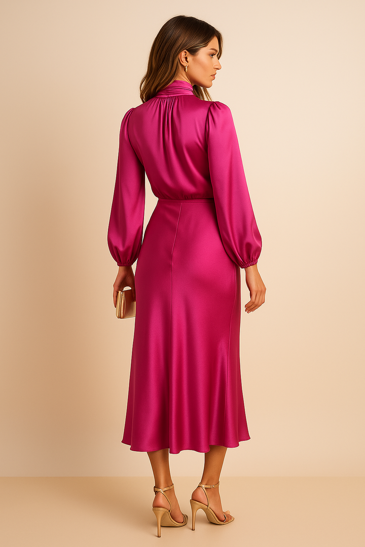 Alexis | Women's High Neck Midi Dress