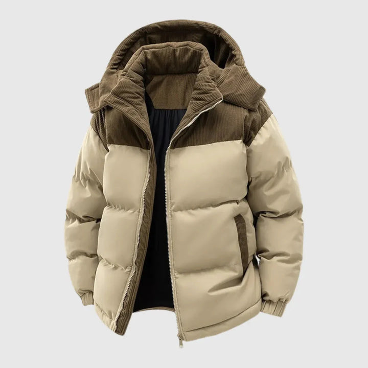 Women's Hooded Puffer Coat Brown