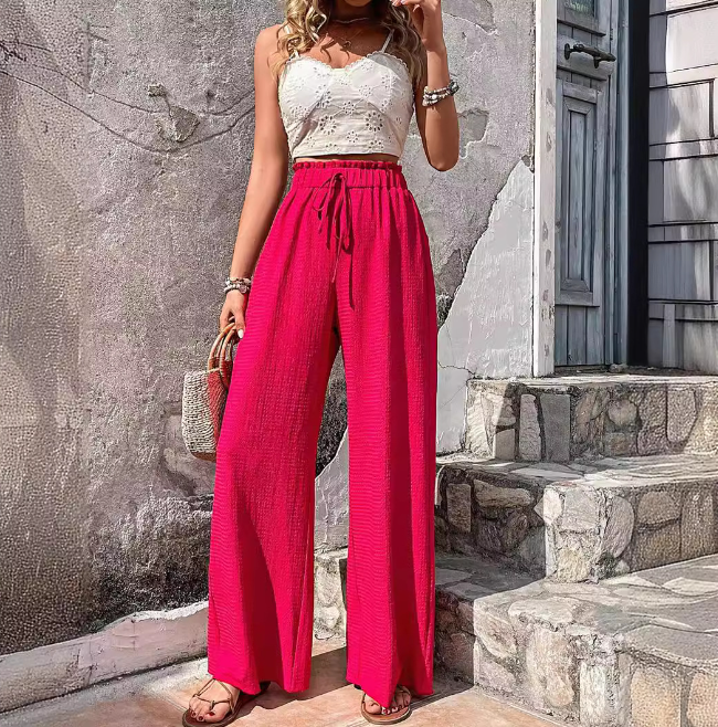 Women's Lightweight Casual Wide-Leg Pants