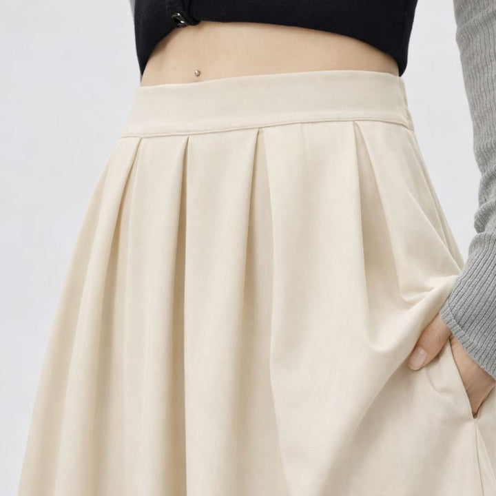Women's Long Pleated Skirt - Elegant & Flowing Design