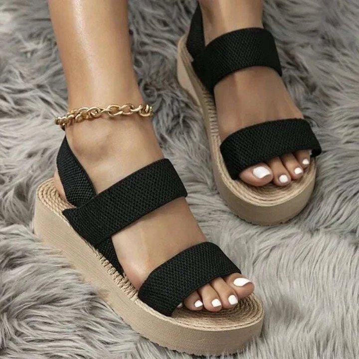 Women's Minimalist Slingback Wedge Sandals