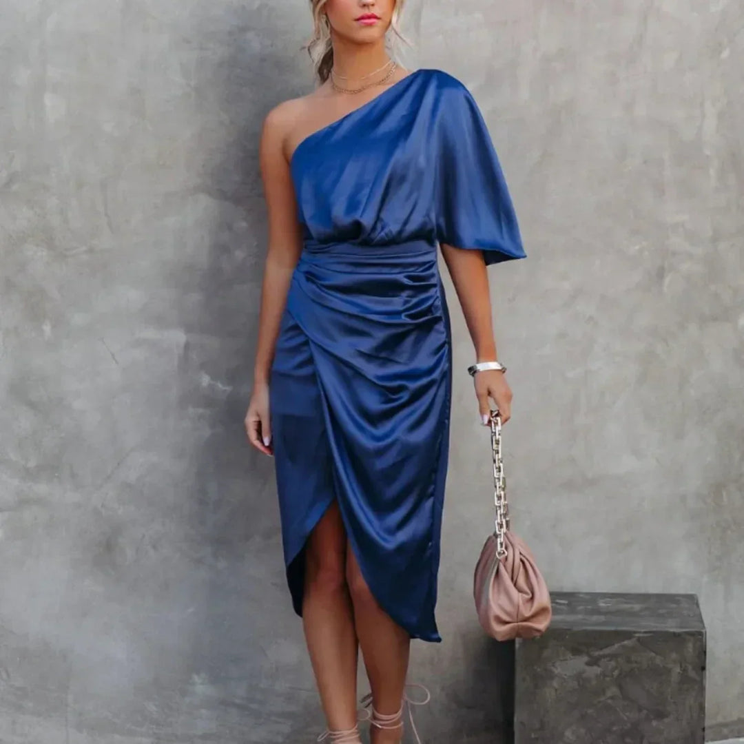 Sophie | Women's One Shoulder Mini Wrap Dress