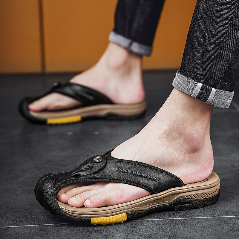 Women's Orthopedic Protective Toe Flip-Flops Black