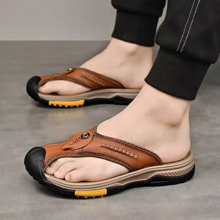 Women's Orthopedic Protective Toe Flip-Flops Brown