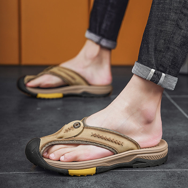 Women's Orthopedic Protective Toe Flip-Flops Khaki