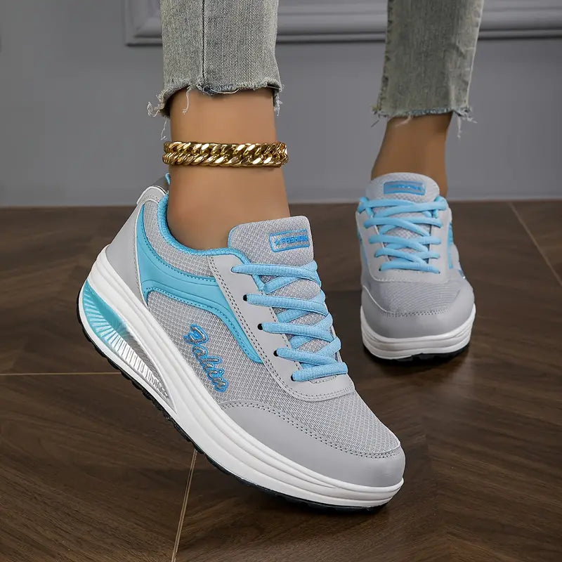Women's Orthopedic Sneakers for Comfort and Support Grey blue