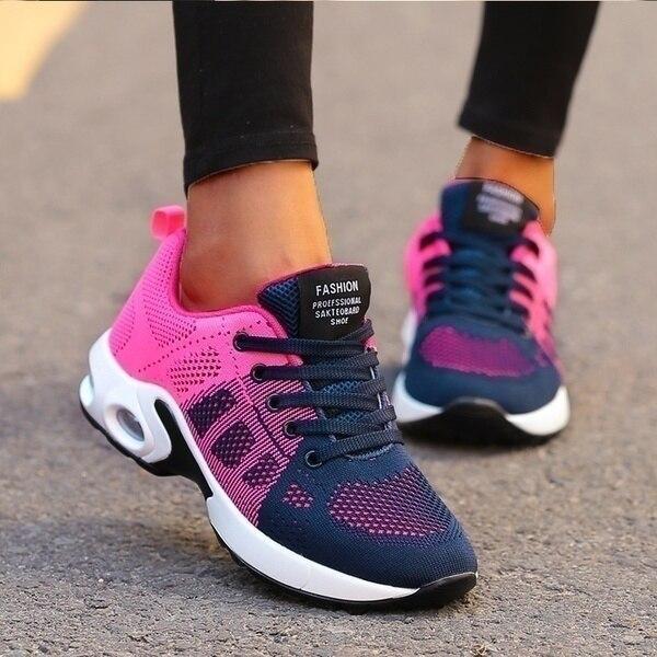 Women's Orthopedic Sports Shoes - Enduro Style Pink
