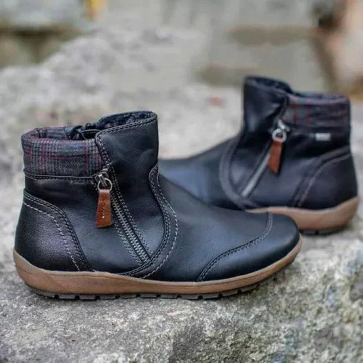 Women’s Orthopedic Waterproof Ankle Boots – Premium Comfort Black