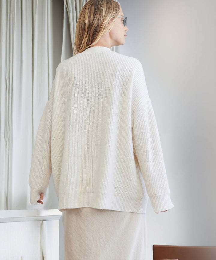 Women's Oversized Ribbed Button Front Cardigan – Cozy & Casual